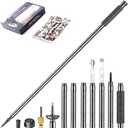 Trekking Pole Tactical Walking Stick, Lightweight Aluminum Hiking Pole for Men Women Seniors, Includes Carry Bag (7-Section Gray Handle)