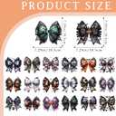 2 x Halloween Bow Iron on Transfers - 20 Sheets DTF Ready to Press Heat Patches Vinyl Designs Ghost Pumpkin Stickers Decals for Girl Women T Shirts Clothes Hoodies DIY Crafts Applique Decoration