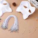 STOBOK 100 Pcs White Elastic Rope Mask Bands with Metal Barbs 14 Inch Stretch Cords for Hats DIY Crafts Face Masks and Fastening