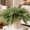 DN DECONATION Artificial Christmas Norfolk Pine Stems, Faux Pine Branches 22.4" 12PCS - Real Touch PE Greenery Fake Pine Needles for Vase Arrangements, Winter, Holiday Indoor Outdoor Home Decor (Set of 12, Green57)