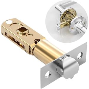 Mortice Latch 60/70mm Adjustable Passage Door Latch with Steel Panel Tubular Latch for Internal Doors Knob Lock Lever Door Handles (Flat)