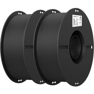 Creality 3D Printer Filament, PLA Filament 1.75mm Bundle 2Kg for 3D Printing, Ender PLA Filament No-Tangling, Strong Bonding & Overhang Performance, Accuracy +/- 0.02mm (Black & Black Pack of 2) Creality 3D Printer Filament, PLA Filament 1.75mm Bundle 2Kg for 3D Printing, Ender PLA Filament No-Tangling, Strong Bonding & Overhang Performance, Accuracy +/- 0.02mm (Black & Black Pack of 2)