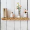 Creative Co-Op Handwoven Water Hyacinth Floating Wall Shelf, 23"