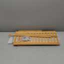 ClosetMaid Bamboo Wall Shelf with Towel Bar, 3 Hooks, Wall Mount Storage Shelves, 2 Tier, Organizer Rack, Natural Finish