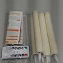 Flameless Flickering Taper Candles Two Remote, 7.5 Inch Ivory Battery Operated LED Window Candles Timer,Set of 6 Plastic 3D-Wick Dripping-Wax Effect Flameless Candlesticks(0.86Dia,Warm Fire)