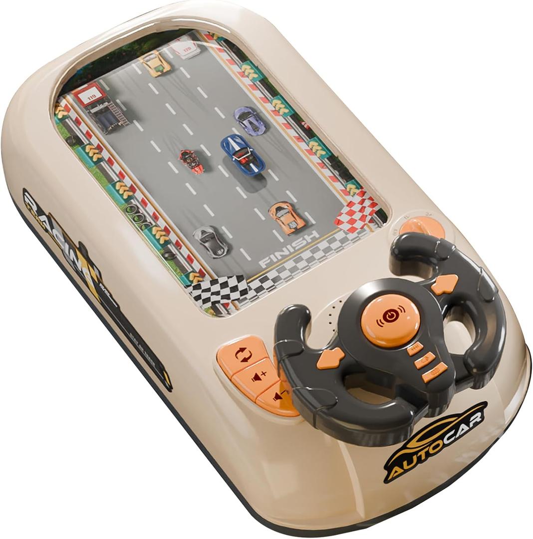 Musical Steering Wheel Racing Car Toy,Racing Adventure Car Steering Wheel for Kids, Toddler Driving Simulator with Lights & Sounds - Educational Race Car Game for Boys & Girls - Birthday Gift