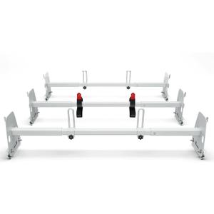 Universal Van Ladder Roof Racks, Adjustable Length 48''-67'', Van Roof Ladder Rack Fit for Chevy Express 1500 2500 3500 Ford Econoline GMC Savana Cargo Vans with Rain Gutter