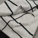 YIHOUSE Abstract 6'x9' Black and White Rug- Washable Area Rug for Living Room Bedroom, Large Modern Non-Slip Ultra-Thin Rug Home Decor,Abstract,6x9ft