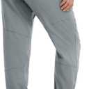 baleaf Women's Athletic Pants Quick Dry Joggers Water Resistant Lightweight Cycling Hiking Ankle Zipper Pockets UPF 50+ (Gray, XL)