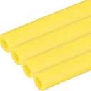 PATIKIL 4 Pcs Pipe Insulation Foam Tube, Heat Preservation Foam Pipe Tubing Covers 3/ 8" (10mm) ID x 3.3FT x 13/ 16" OD for Handle Heat Water Pipe Freeze Protection, Yellow