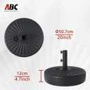 ABCCANOPY 48.5lbs Umbrella Base Water Filled Stand Market Patio Outdoor Heavy Duty Umbrella Stand Holder(Black)