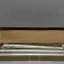 16-48" Curtain Rods with Unique Square Design Ends, 1 inch Heavy Duty Adjustable Curtain Rods for Windows, Silver