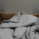 Houseri Light Grey Comforter Set King Silver Gray Bedding Sets Women Men Elegant Pale Grey King Size Bed Quilts Soft Comfy Solid Color Blankets