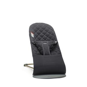 BabyBjörn Bouncer Bliss, Black, Woven, Classic Quilt | 2-in-1 Adjustable Baby Bouncer Seat and Toddler Chair, Newborn to Toddler (8-29 lbs), 4 Positions, Lightweight & Portable