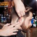 CS-102 Stainless Steel Professional Barber Straight Edge Razor with 100 Lord Single Edge Razor Blades (Silver Metal)