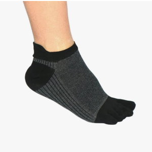 JSEIAJB 3 Pairs Large Size Toe Socks for Men Combed Cotton Mesh Breathable Athletic Running Socks with Toes EU40-46
