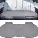 Car Back Seat Cover, Anti-Slip Long Comfortable Vehicle Rear Chair Protectors with Storage Pocket, Breathable Automotive Back Bench Cushion Pad, Universal for SUV Sedan Truck (Gray)