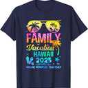 Family Vacation 2025 Hawaii Matching Memories Together T-Shirt (Small, Navy Blue)