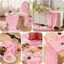 6 Pack Light Pink Table Runner Graduation Cheesecloth120 Inch Boho Rustic Gauze 10 FT Cheese Cloth Table Runners Decorations for Mother's Day Birthday Baby Shower Wedding Holiday Home Party Decor