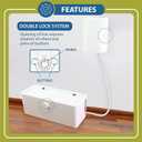 Power Strip Cover and Outlet Cover Box - Effectively Baby Proofs Power Strip on Floor or Wall, Protects Small Hands & Fingers, Cover Box and Outlet Cover Box (White-Bundle)