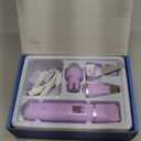 Dog Grooming Clippers Kit-Electric Rechargeable Cat Trimmer Tools-Cordless Quiet Pet Nail Paw Grinder-4 in 1 Multifunctional Low Noise Shaver-Razor for feet Face Ears Toenail Eye (Purple)