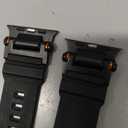 FOAMUNOC Rugged Band Compatible with Apple Watch Ultra 3/ 2/ 1 Band 49mm/ 46mm/ 45mm/ 44mm/ 42mm, Metal Connector with Silicone Strap for iWatch Ultra Series 11/ 10/ 9/ 8/ 7/ 6/ SE3/ SE2/ SE/ 5/ 4/ 3/ 2/ 1, Black/ Black