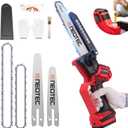 Mini Chainsaw Fits for Milwaukee M18 Battery, NEOTEC 6 Inch & 8 Inch Cordless Electric Chainsaw with Auto Oiler & Tool-Free Tensioner, Brushless Saw for Tree Trimming, Branch Pruning (No Battery)