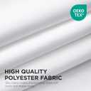 Joydeco White Curtains Backdrop for Wedding Parties, Photo Backdrop Curtains for Wedding Decorations Birthday, Wrinkle Free Polyester 5ft x 10ft Fabric Drape 2 Panels with Rod Pockets