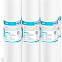 Membrane Solutions 20 Micron Sediment Water Filter Replacement Polypropylene Cartridge 10"x 2.5" for Whole House RO System, Compatible with Aqua-Pure AP110, GE FXUSC, WHKF-GD05, Culligan P5-6 Pack