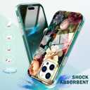 Cute Flower Case for iPhone 15 Pro 6.1 inch Built with Screen Protector, Lightweight and Stylish Full Body Shockproof Protective Rugged TPU Case for Women/Girls