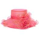 Lawliet Womens Dressy Wide Brim Church Wedding Occasion Sun Hat A613(Pink)