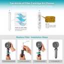 Handheld Shower Head with 79in Hose,High Pressure Filtered Shower Head with ON/OFF Switch for Water Saving&Low Reach No Drilling Wall Mount Shower Holder