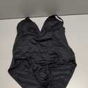 CUPSHE Women's One Piece Swimsuit Tummy Control V Neck Bathing Suits XL Black