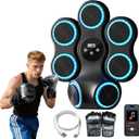 Music Boxing Machine for Adults Kids Interactive Punching Trainer with Boxing Gloves, Large Size Wall Mounted Electronic Boxing Target