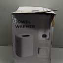 SereneLife Towel Warmer Bucket - Compact 23L Bathroom Towel Heater with Essential Oils Disc Holder, Adjustable Timer, Auto Shut-Off, Power Cord Storage & LED Display, Fits 2 Oversized Towels (White)