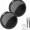 2 Pack Air Tracker Tag [Apple MFi Certified] Works with Apple Find My App (iOS Only) Bluetooth Key Finder Mini Locator Smart Tag 100dB Alarm 2-Year Battery No Sub Fee with Sound for Wallet Luggage Pet