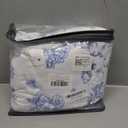 Blue Floral Duvet Cover Full Size White Floral Bedding Set 3 Pieces Soft Breathable Spring Botanical Garden Aesthetic Cottagecore Reversible Comforter Cover with Zipper Closure and 2 Pillowcases, 80"x 90",(203 x 228cm)