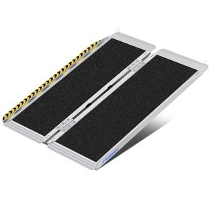 Ruedamann 4FT Portable Wheelchair Ramp, Non-Slip Aluminum Folding Handicap Ramp for Doorways, Wheel Chair Threshold Ramp for Home Steps, Stairs, Wheelchair, Scooters, Pets, Entry