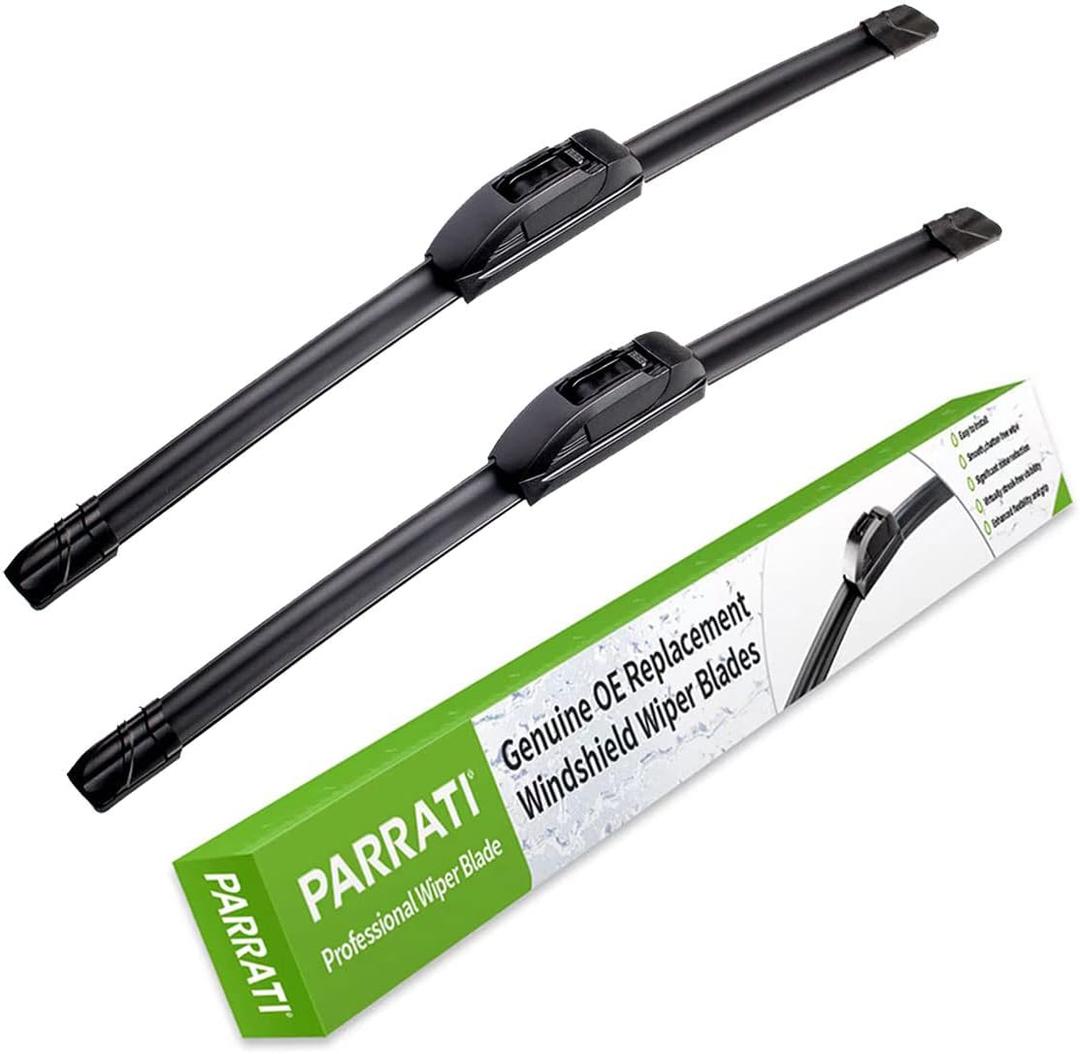 OEM QUALITY 28" + 14" PARRATI Premium All-Season Windshield Wiper Blades (Set of 2) (BLACK)