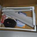 Window AC Side Panel with Frame, Adjustable Air Conditioner Side Panels for Window Units of 5,000~14,000 Btu, Extra Wide Window Air Conditioner Side Panels Kit, Pack of 2