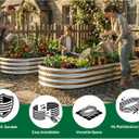 AHEONLAR 2pack 631ft Raised Garden BedOutdoor Galvanized Planter Boxes, Oval Large Metal Raised Garden Beds for Vegetables
