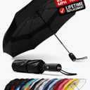 REPEL Windproof Travel Umbrella - Compact & Withstands Winds up to 85MPH , Strongest Premium Auto Folding Umbrella for Rain and Sun - Durable, Light & Portable for Women & Men , Fits Backpack & Cars