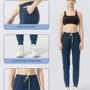 Women's Moisture Wicking Jogger Pants for Fitness, Drawstring Waist, Side Pockets, Soft Breathable for Running, Casual Sports (S)