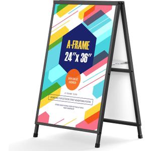 Relx A Frame Signs 24x36 Inch Outdoor, Heavy Duty Sandwich Board Signs, Double-Sided A Frames Sign Holder Business for Outside(Frame only).