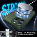 Magnetic for iPhone 14 Pro Max Case,Upgraded [Full Camera Protection][Compatible with Magsafe][Mil-Grade Protection] Shockproof Translucent Matte Phone Case for iPhone 14 Pro Max,Forest Green