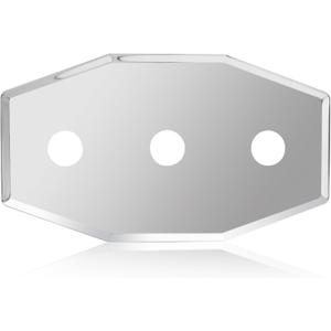 03-1654 Stainless Steel Smitty Plate, 8-Inch Center, Three Hole Shower Wall Cover