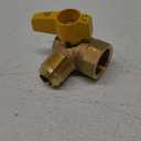 3/4 Inch FIP x 5/8 Inch OD Angle Gas Ball Valve with 1/4-Turn Handle, Brass Plumbing Fitting, 60029