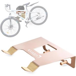 Bike Wall Mount With Shelf, Heavy-Duty Adjustable Bike Hanger, Multifunctional Wall Mount, Hold Up To 66lbs for Horizontal Storage of Road, Hybrid Bikes in Garage, Home, Apartment (White)