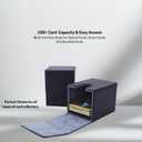 2 Pack Card Deck Box for 200+Single Sleeved Cards with 2 Dividers, Commander Deck Box Compatible fit for MTG, TCG, and Sports Cards.