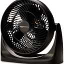 Amazon Basics Air Circulator Fan, Desk Fan for Bedroom, Home and Office, With 90-Degree Tilt Head, 3 Speed Settings, Lightweight (4.2 LBS), 70 Watts, Black, 14.8"Wx7.6"Dx14.1"H
